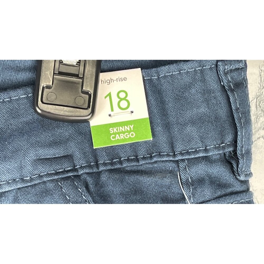 Regeneration by Celebrity Pink Womens Size 18 SKINNY High-Rise Cargo Pants Blue - Picture 9 of 11